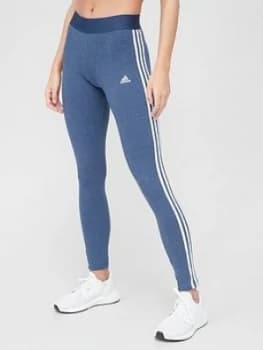 adidas Essentials 3 Stripe Leggings - Navy Size M Women