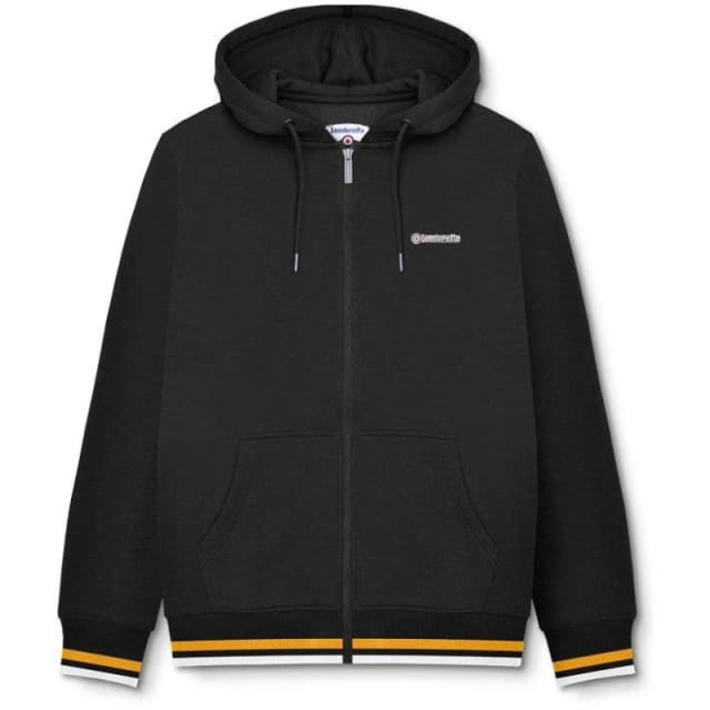 Lambretta Mens Zip Hoodie Black/Gold male Small