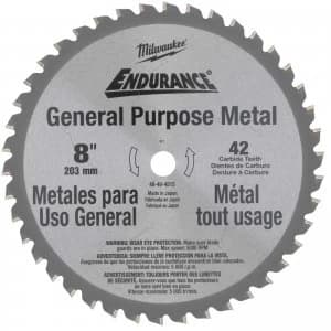 Milwaukee Endurance Metal Steel Cutting Circular Saw Blade 203mm 42T 15.8mm