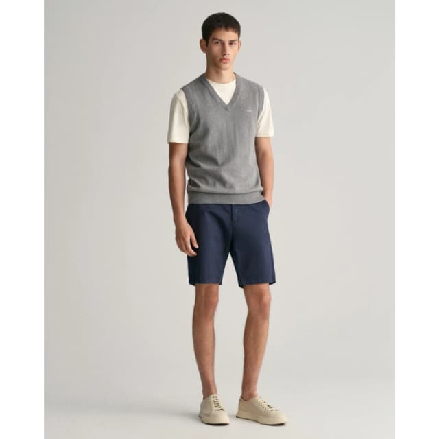 Gant SLIM TWILL SHORTS MARINE 30 - Blue Blue S