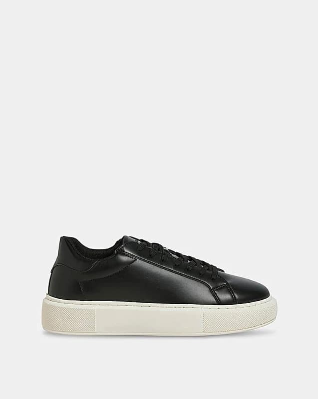 jack & jones Jack & Jones Aspire Cupsole PU Trainer Black - JACK & JONES - Size: 10 Black Male 10 OQ57304