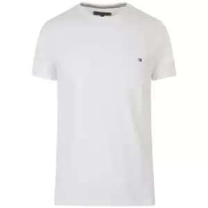 Tommy Hilfiger Stretch Slim Cotton T-Shirt In White - Size Xxl