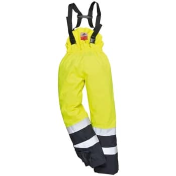 Portwest - S782YNRM - sz M Bizflame Rain Hi-Vis Multi-Protection Trouser - Yellow/Navy
