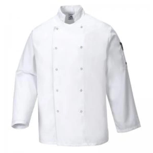 Portwest Suffolk Chefs Long Sleeve Jacket C833WHRXL Colour: White