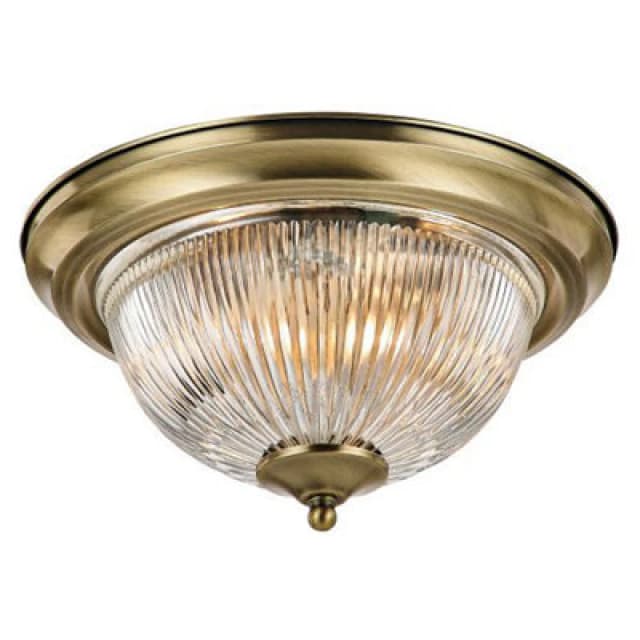 Happy Homewares Traditional Antique Brass Ip44 Bathroom Ceiling Light Fitting