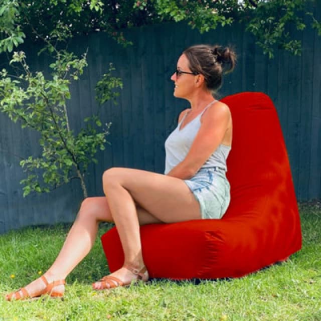 rucomfy Beanbags Rucomfy Indoor Or Outdoor Adults Water Resistant Red Beanbag Chair