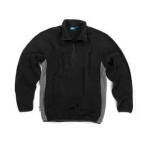 Tough Grit 277490 2-Tone 1/4 Zip Fleece Black / Charcoal XL