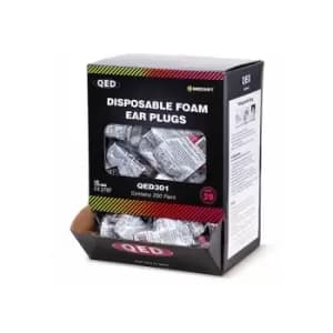 301 Foam Disposable Ear Plugs (200 Packs) - QED