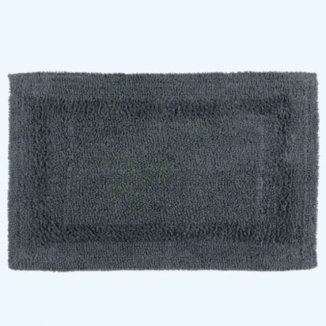Homescapes Luxury Reversible Cotton Bath Mat - Grey