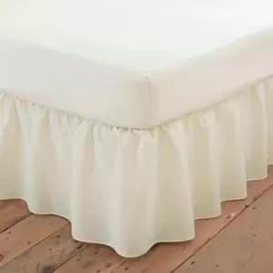 Poetry Plain Dye 144 Thread Count Combed Yarns Ivory Single Platform Valance - Charlotte Thomas