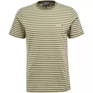 Barbour Bilting Stripe T-Shirt - Green