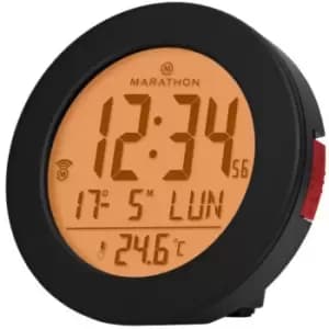 Marathon Clock Atomic Alarm Black