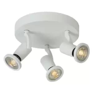 Lucide JASTER-LED - Ceiling Spotlight - Ø20cm - LED - GU10 - 3x5W 2700K - White