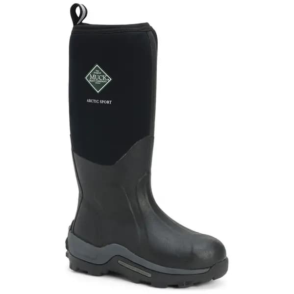 Muck Boots Mens Arctic Sport Tall Wellies Wellington Boots - Black - UK 12 Black male CB0582BLK12