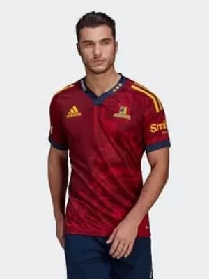 adidas Highlanders Rugby Replica Alternate Jersey, Red Size M Men