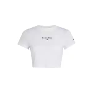 Tommy Jeans Tjw Bby Crp Essential Logo 3 Ss - White