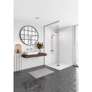 Mermaid Elite Athena Marble Post Form Single Shower Panel 2420 x 1200mm