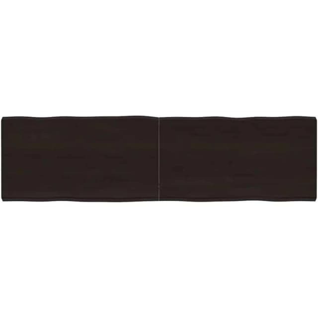 Vidaxl Table Top Dark Brown 180X50X(2-6) Cm Treated Solid Wood Live Edge, Brown 364043