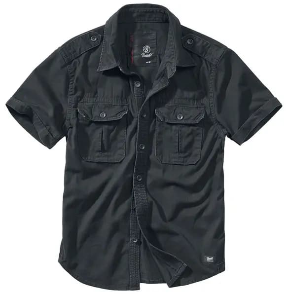 Brandit Vintage Short Sleeve Short-sleeved Shirt Black XL Men