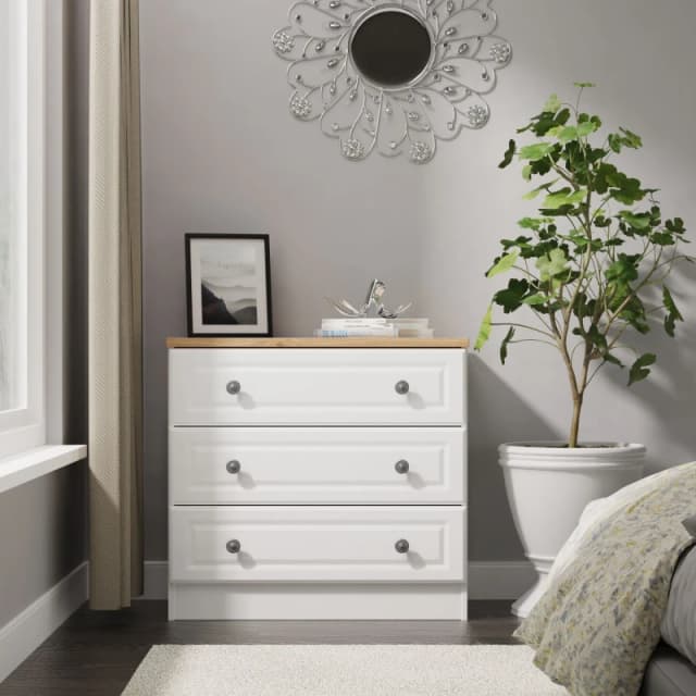 Ready Assembled 2 U Surrey 3 Drawer Chest (Ready Assembled) in White Size: Medium White Unisex Medium
