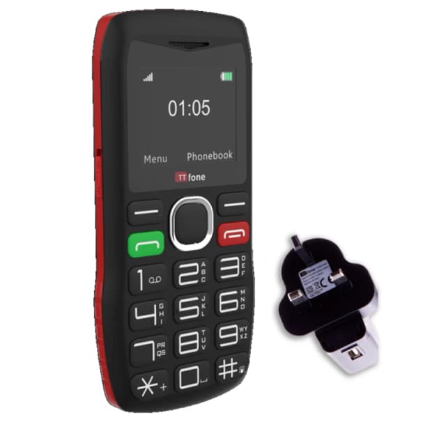 TTfone TTfone TT880 Big Button Mobile Phone - Easy-to-Use, EE Pay As You Go SIM, USB C Charger