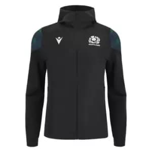 Macron Scotland Rugby 6 Nations Zipped Hoody 2023 2024 Adults - Black