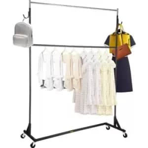VEVOR Z Rack, Industrial Grade Z Base Garment Rack, Height Adjustable Rolling Z Garment Rack, Sturdy Steel Z Base Clothing Rack w/ Lockable Casters, f