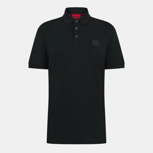 Hugo Mens Short Sleeve Breathable Stretch Polo Shirt Black male M