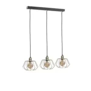 Laya Bar Pendant Ceiling Light Gold, 62cm, 3x E27