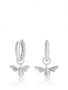 Olivia Burton Lucky Bee Huggie Hoop Silver