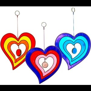 Hanging heart Suncatcher Pack Of 12