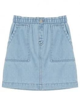 Mintie By Mint Velvet Girls Paperbag Denim Skirt - Blue