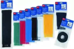 HellermannTyton Green Hook & Loop Cable Tie, 200mm x 12.5 mm