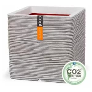 Planter square Rib NL 50x50x50 ivory