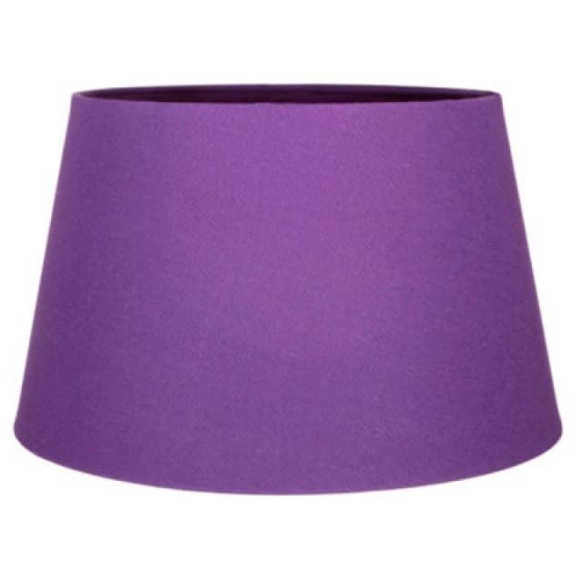 Happy Homewares Traditional 30Cm Purple Linen Fabric Drum Table/pendant Shade 60W Maximum