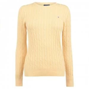 Gant Cotton Cable Knit Jumper - 700 Sunlight