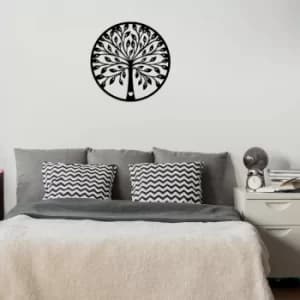 A?aç 3 Black Decorative Wooden Wall Accessory