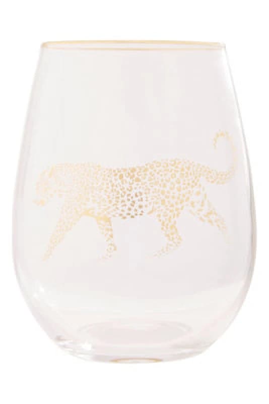 Premier Housewares Nomi Leopard Wine Glass Clear