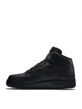 Nike Air Force 1 Mid 06 Junior Trainers - Black, Size 3