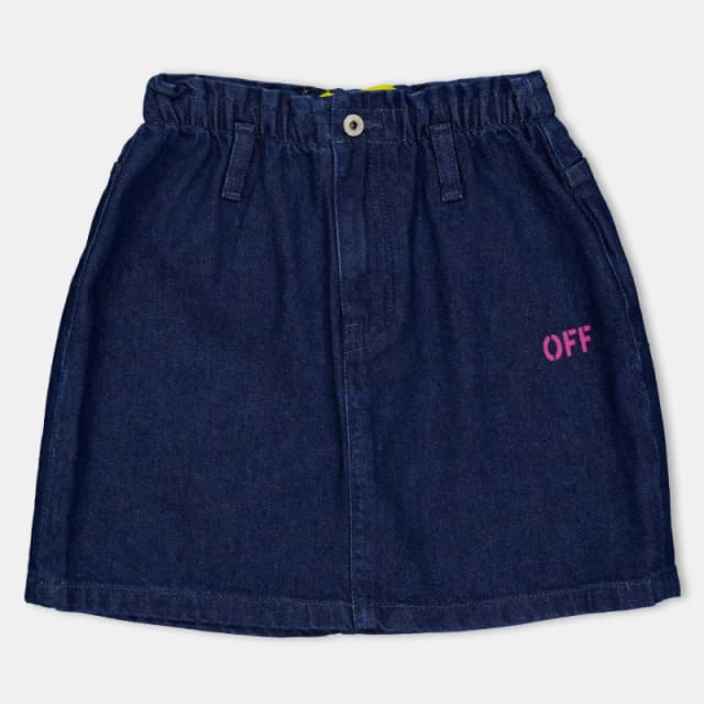 Off White Kids Denim Skirt Blue/Pink female 8Y