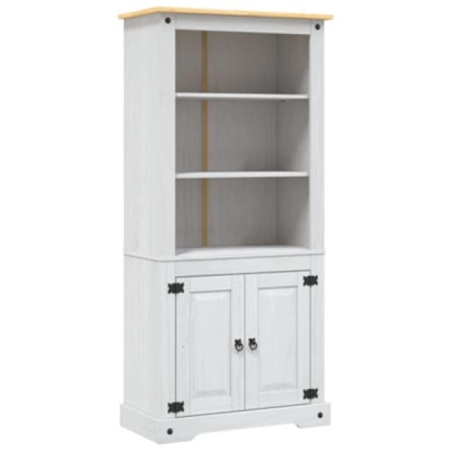 vidaXL Cupboard Mexican Pine Corona Range White Sideboard Bookcase Cabinet