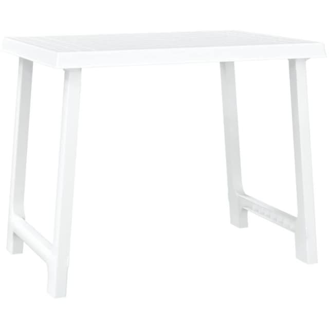 vidaXL Camping Table White 79x56x64cm PP Wooden Look, White 364737