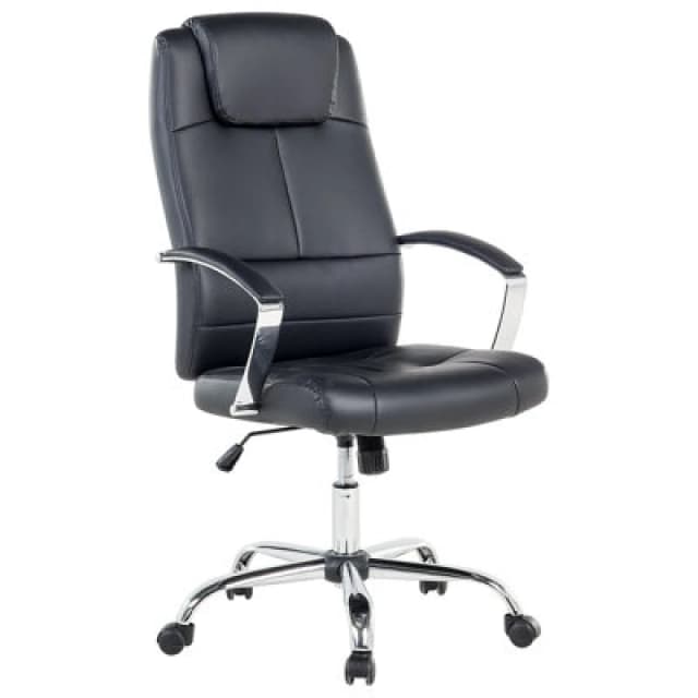 Beliani Executive Chair Winner Faux Leather Black