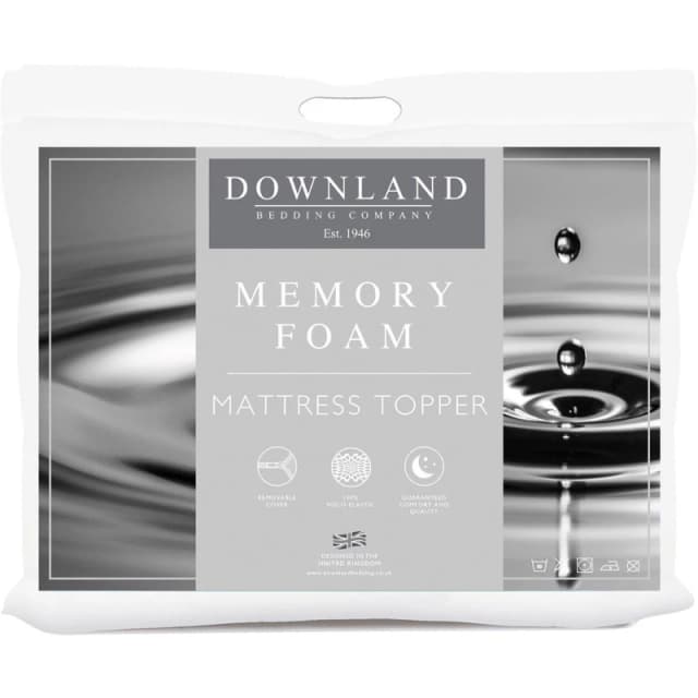 Downland Other Memory Foam Mattress Topper White unisex Single