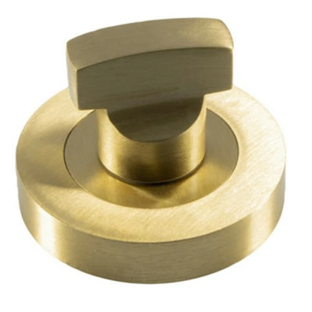 Loops Thumbturn Lock and Release Handle Concealed Fix Round Rose Satin Brass Metallics unisex