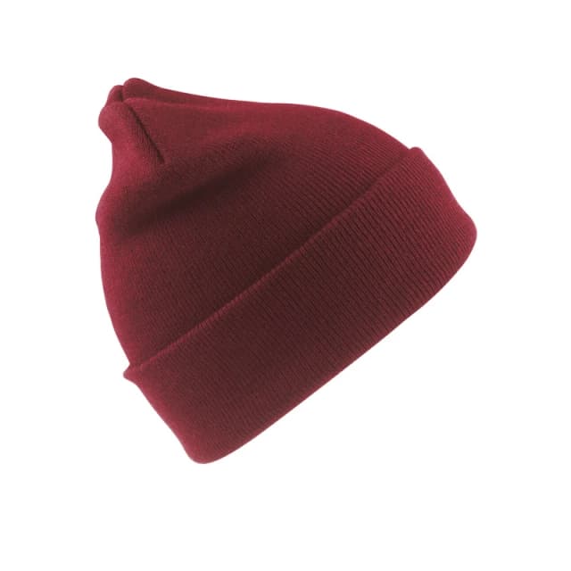 Result Woolly Beanie in Burgundy Burgundy Unisex One Size