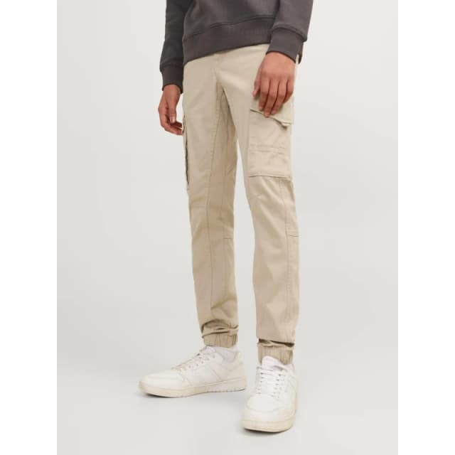Jack and Jones Paul Flake Slim Stretch Cuffed Cargo Pants Junior - Beige Beige 7 - 8 Years
