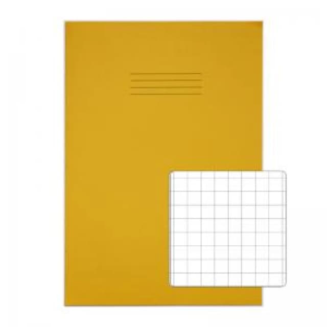 RHINO 13 x 9 A4 Oversized Exercise Book 80 Pages 40 Leaf Yellow 10mm VTSRVDU0803302