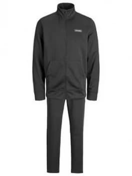 Jack & Jones Rubber Logo Tracksuit Set - Black