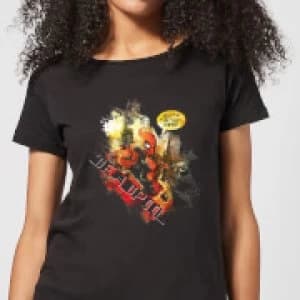 Marvel Deadpool Outta The Way Nerd Womens T-Shirt - Black